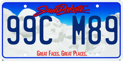 SD license plate 99CM89