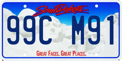 SD license plate 99CM91