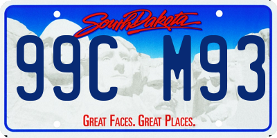 SD license plate 99CM93