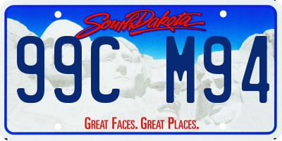 SD license plate 99CM94