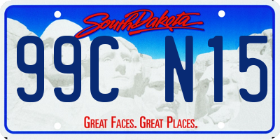 SD license plate 99CN15