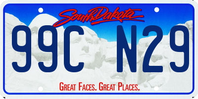 SD license plate 99CN29