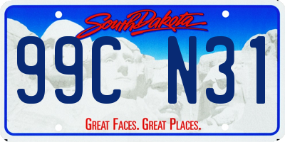 SD license plate 99CN31