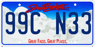 SD license plate 99CN33