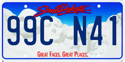 SD license plate 99CN41
