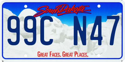 SD license plate 99CN47