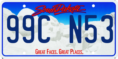 SD license plate 99CN53