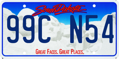 SD license plate 99CN54