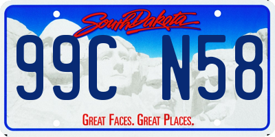 SD license plate 99CN58