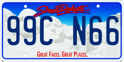 SD license plate 99CN66