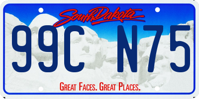 SD license plate 99CN75