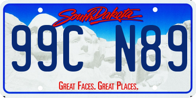 SD license plate 99CN89