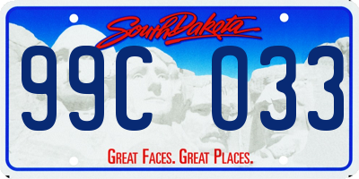 SD license plate 99CO33