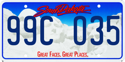 SD license plate 99CO35