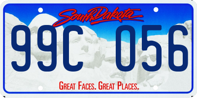 SD license plate 99CO56