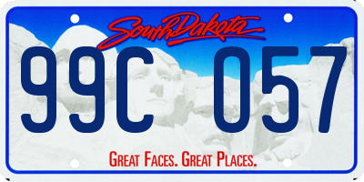 SD license plate 99CO57