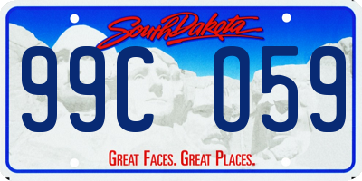 SD license plate 99CO59