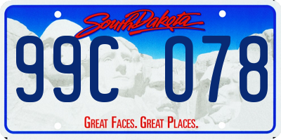 SD license plate 99CO78