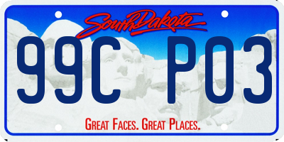 SD license plate 99CP03