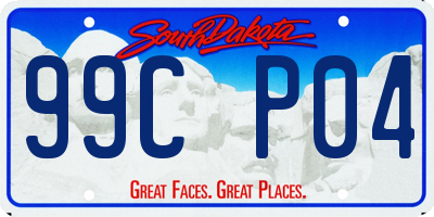 SD license plate 99CP04