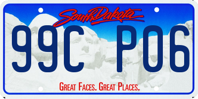 SD license plate 99CP06