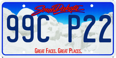 SD license plate 99CP22