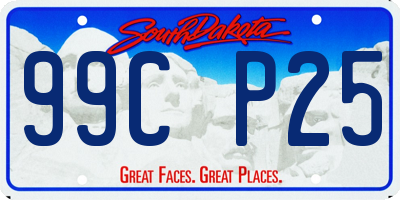 SD license plate 99CP25