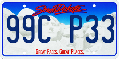 SD license plate 99CP33