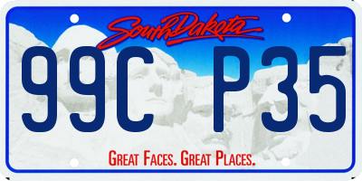 SD license plate 99CP35