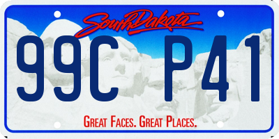 SD license plate 99CP41