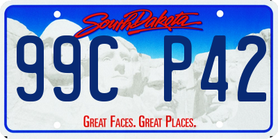 SD license plate 99CP42