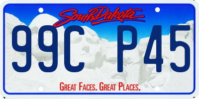 SD license plate 99CP45