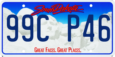 SD license plate 99CP46