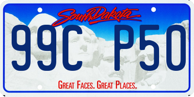SD license plate 99CP50