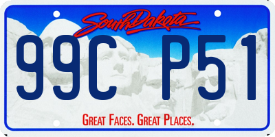 SD license plate 99CP51