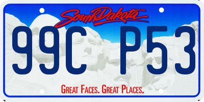 SD license plate 99CP53
