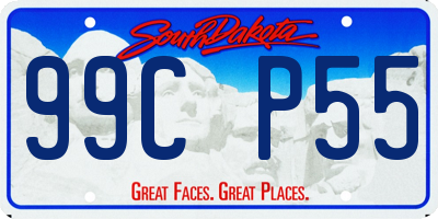 SD license plate 99CP55
