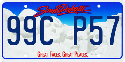 SD license plate 99CP57
