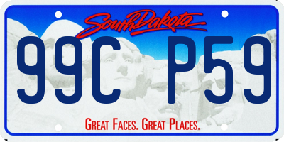 SD license plate 99CP59