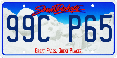 SD license plate 99CP65