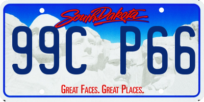 SD license plate 99CP66