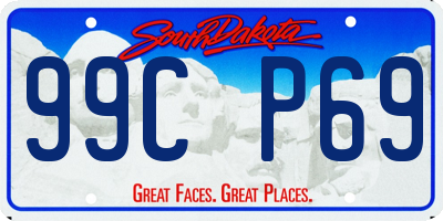 SD license plate 99CP69