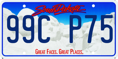 SD license plate 99CP75