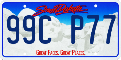 SD license plate 99CP77