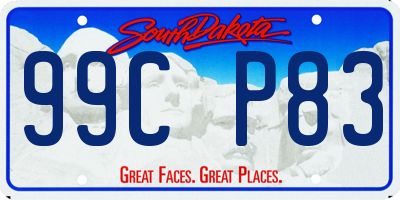 SD license plate 99CP83