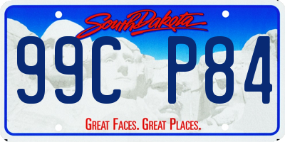 SD license plate 99CP84