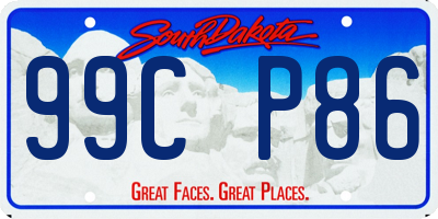 SD license plate 99CP86