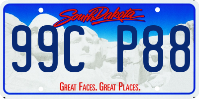 SD license plate 99CP88