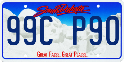 SD license plate 99CP90
