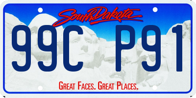 SD license plate 99CP91
